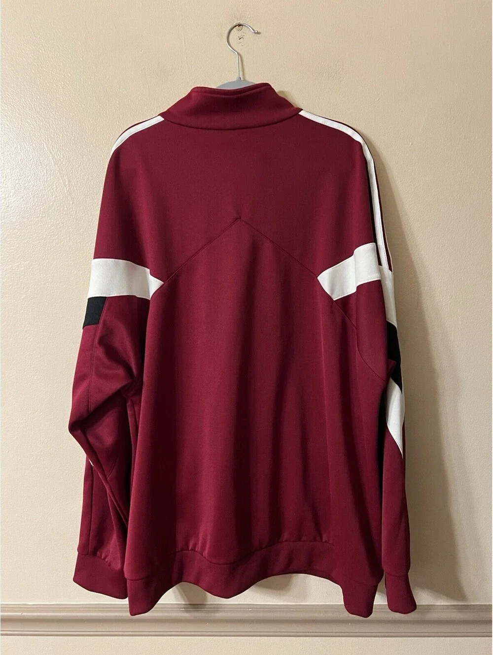 Adidas Originals Palmeston Track Jacket Size 2XL Burgundy White Black Colorblock